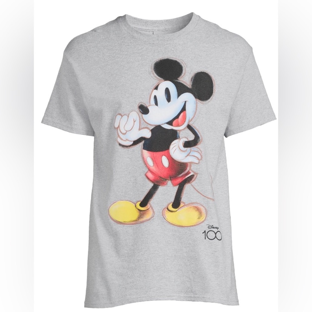 Disney Mickey Mouse Sketched Apparel Men's Graphic Crew Neck Short Sleeve TShirt